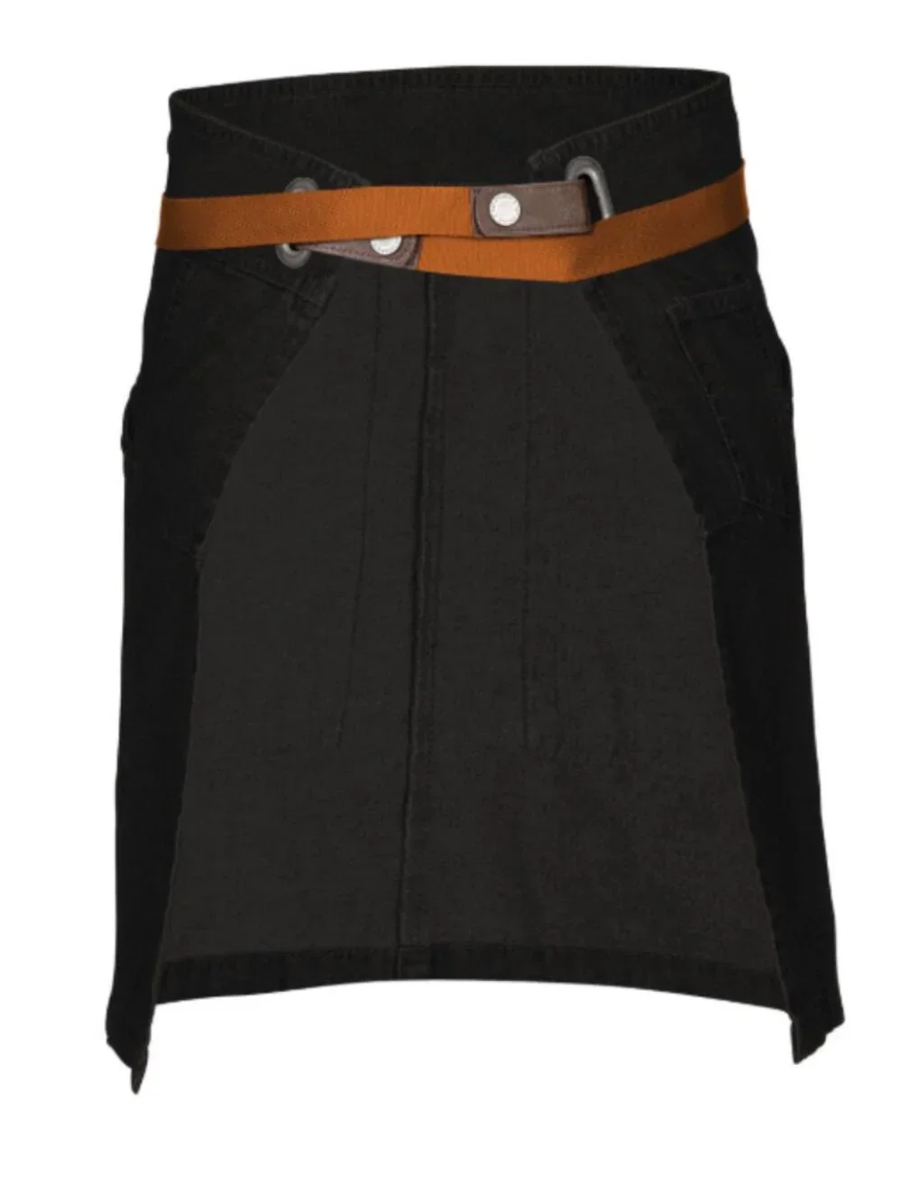 Chef Works Half Apron Black Denim Berkley Urban Collection 100% Cotton Pockets.